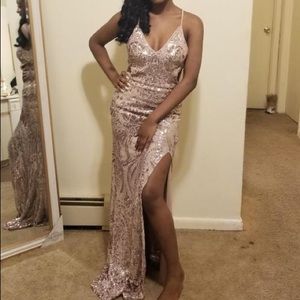 Rose Gold prom dress